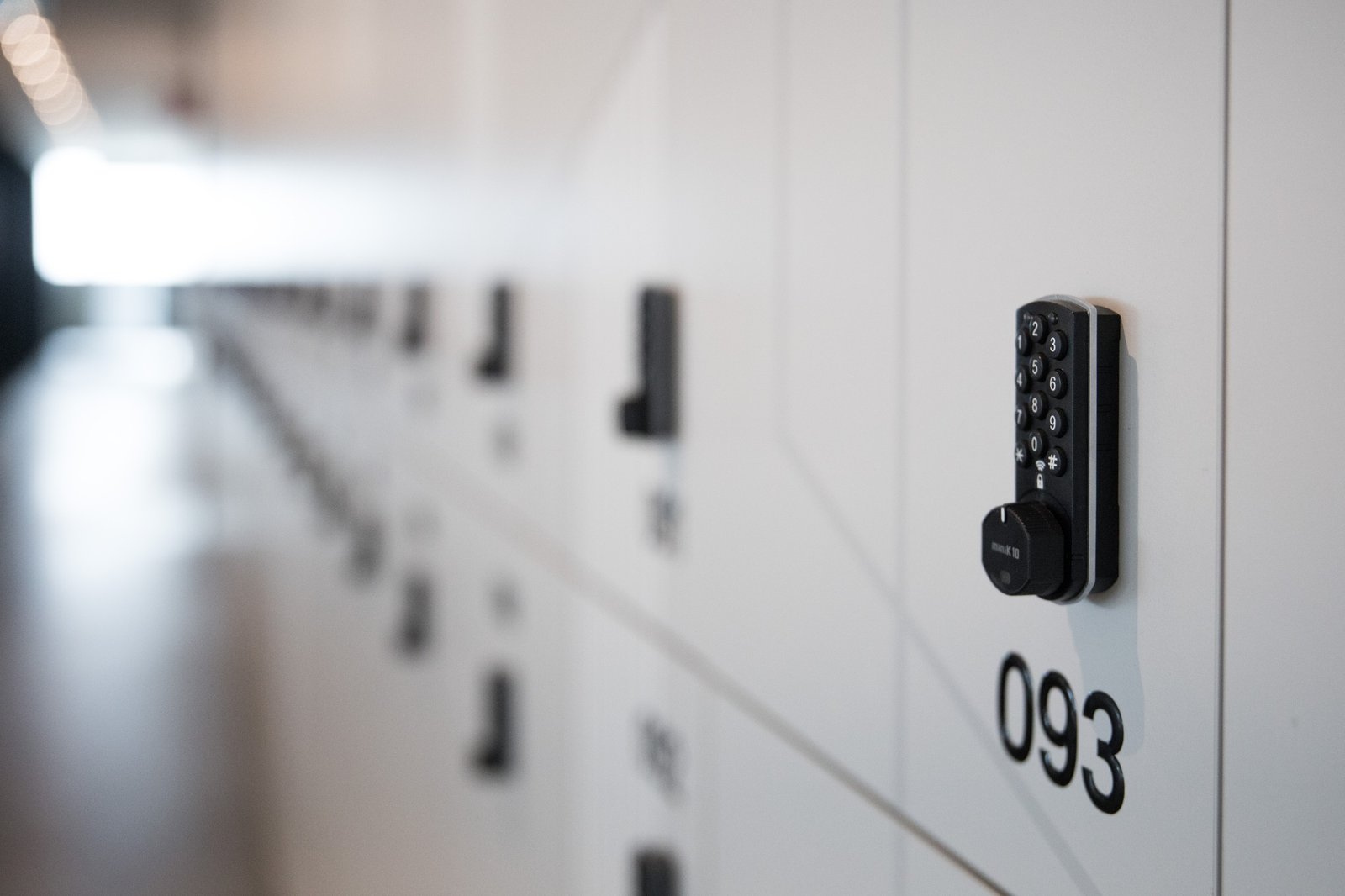 Row of storage lockers